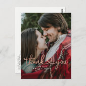 Rose Gold Heart Merci Cartes (Devant / Derrière)