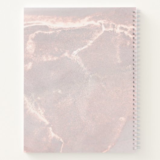 Rose Gold Ink Marble Notitieboek (Achterkant)