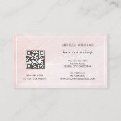 Rose Gold Inkt Marmer | QR Code Visitekaartje (Achterkant)