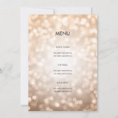 Rose Gold Lights 40th Birthday Menu Programme (Dos)