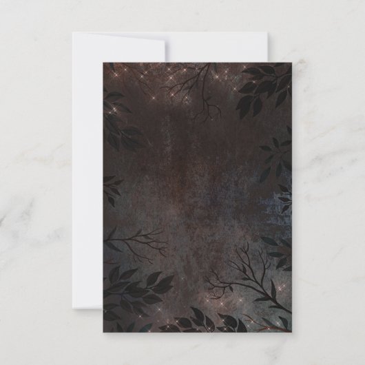 Rose Gold Lights Mariage rustique RSVP (Dos)