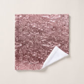 Rose Gold Liquid Chrome métal Chic Glam (Gant de toilette)