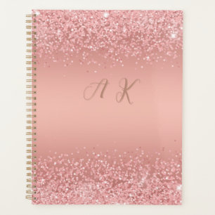 Rose Gold Luxe Élégant Monogramme Brillance