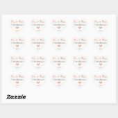 Rose Gold, M. & Mme Stickers - Faveurs de mariage (Feuille)