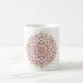 Rose Gold Mandala Mok | Boheemse Bloemmotief | (Center)