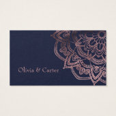 Rose Gold Mandala sur le Merci bleu marine Favor T (Dos)