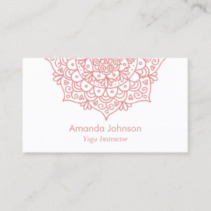 Rose Gold Mandala Yoga Instructeur Carte de visite
