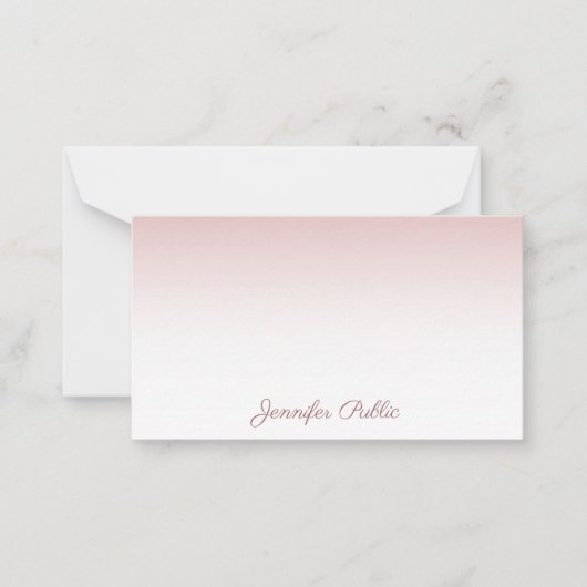 Rose Gold manuscrit Nom de script Élégant Modèle (Devant)