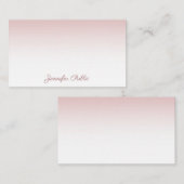 Rose Gold manuscrit Nom de script Élégant Modèle (Devant / Derrière)