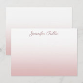 Rose Gold manuscrit Nom de script Élégant Modèle (Devant / Derrière)