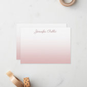 Rose Gold manuscrit Nom de script Élégant Modèle (Devant/Arrière en situation)