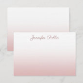 Rose Gold manuscrit Nom de script Modèle Élégant (Devant / Derrière)