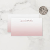 Rose Gold manuscrit Script Élégant Modèle (Devant/Arrière en situation)