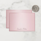 Rose Gold manuscrit Script Élégant Modèle (Devant/Arrière en situation)