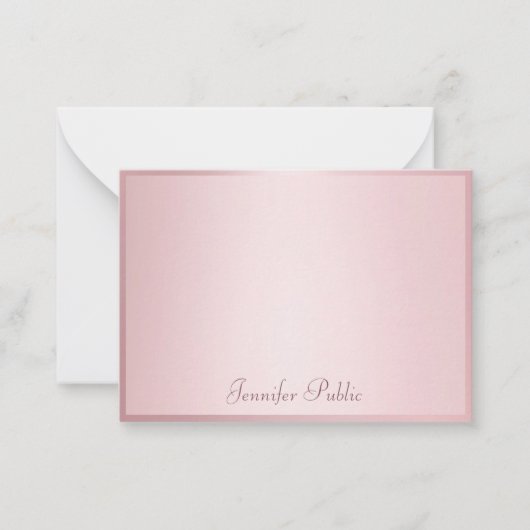 Rose Gold manuscrit Script Élégant Modèle (Devant)