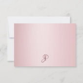 Rose Gold manuscrit script Monogramme Modèle (Dos)