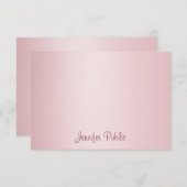 Rose Gold manuscrit script Monogramme Modèle (Devant / Derrière)