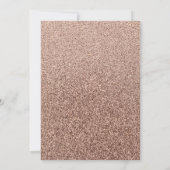 Rose Gold Mariage Photo Invitation avec superposit (Dos)