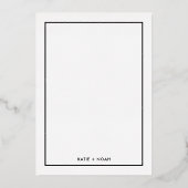 Rose Gold Mariage Photo Plat Merci Cartes (Verso)