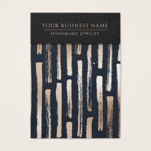 Rose Gold Marine Brush Strokes Elevage Cartes d'af