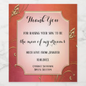 Rose Gold Mère En Droit Mariage Vin Étiquette (Étiquettes simples)