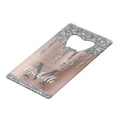 Rose Gold Métalisé Monogramme avec Gouttes de Pail (Dos Angle)