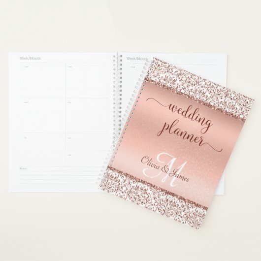 Rose Gold Metallic Typographie Parties scintillant (Devant avec enveloppe)