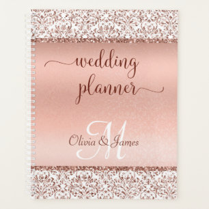 Rose Gold Metallic Typographie Parties scintillant