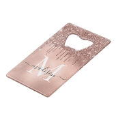 Rose Gold Métallisé Glitter Rose Clair Dégoulinant (Dos Angle)