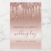 Rose  Gold Mini Étiquettes de vin (Étiquettes simples)