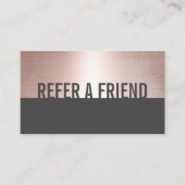 Rose Gold Minimaliste Bold Beauté Salon Référence (Devant)