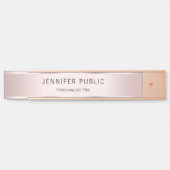 Rose Gold Modern Elegant Professional Name Home Deurbordje (Voorkant)