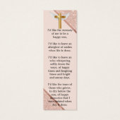 Rose Gold Modern Memorial Funérailles Signet (Dos)