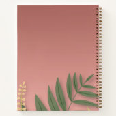 Rose Gold Monogramme Vert Famille Recette Livre (Dos)