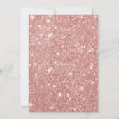 Rose Gold Moon Baby shower Invitation pour fille (Dos)