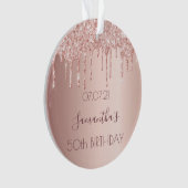 Rose gold naissance paillettes gouttes de pluie (devant)