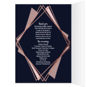 Rose Gold Navy Blue Mauve Programmes géométriques (Intérieur (Gauche))