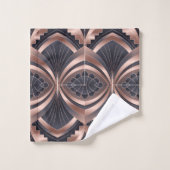 Rose Gold Navy Geometric Neo Art Deco (Gant de toilette)