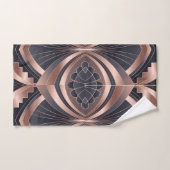 Rose Gold Navy Geometric Neo Art Deco Bad Handdoek (Handdoek)