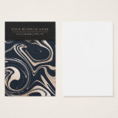 Rose Gold Navy lance des cartes d'affichage (Devant & derrière)