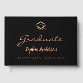 Rose gold noir nom écriture cursive casquette de r (Recto)