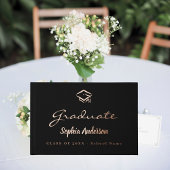 Rose gold noir nom écriture cursive casquette de r