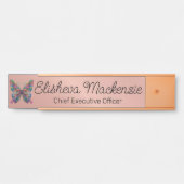 Rose Gold Office Porte Signes Nom Plaque (Devant)