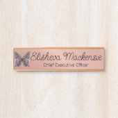 Rose Gold Office Porte Signes Nom Plaque (Devant)