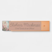 Rose Gold Office Porte Signes Nom Plaque (Devant)