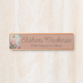 Rose Gold Office Porte Signes Nom Plaque (Devant)