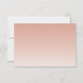 Rose Gold Ombre Parties scintillant Carte de répon (Dos)