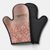 Rose Gold Pailleté Glam Nom (Recto/Verso)