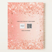 Rose gold pailleté nom écriture 2023 orange (Dos)