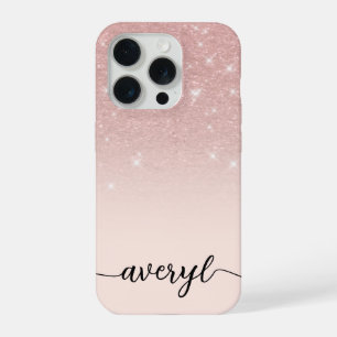 Rose gold pailleté ombre lettres majuscules person